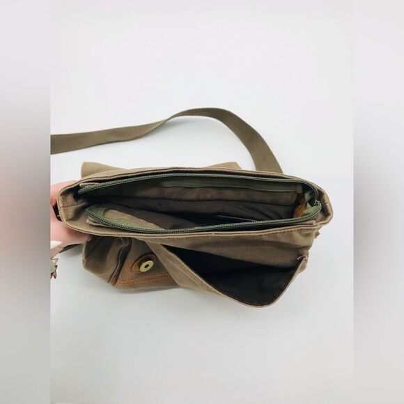 Ecocity Crossbody Messenger Bag Canvas & Leather - Picture 4 of 4